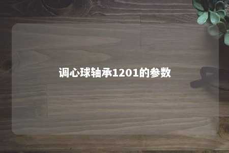 调心球轴承1201的参数 